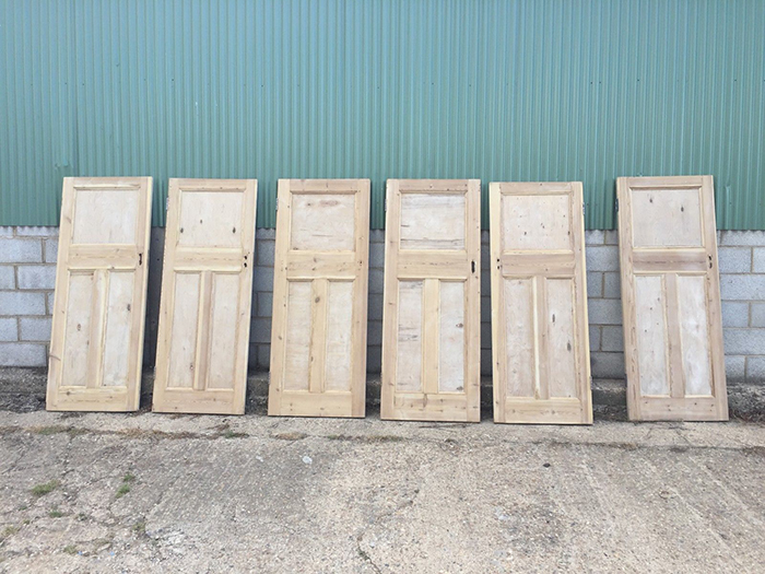 Reclaimed Four Panel Small Beating Doors